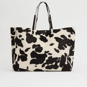 Mansurgavriel Juno Tote - Printed Ponyhair
