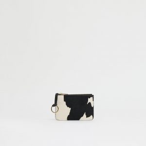 Mansurgavriel Keychain Zip Case - Printed Ponyhair