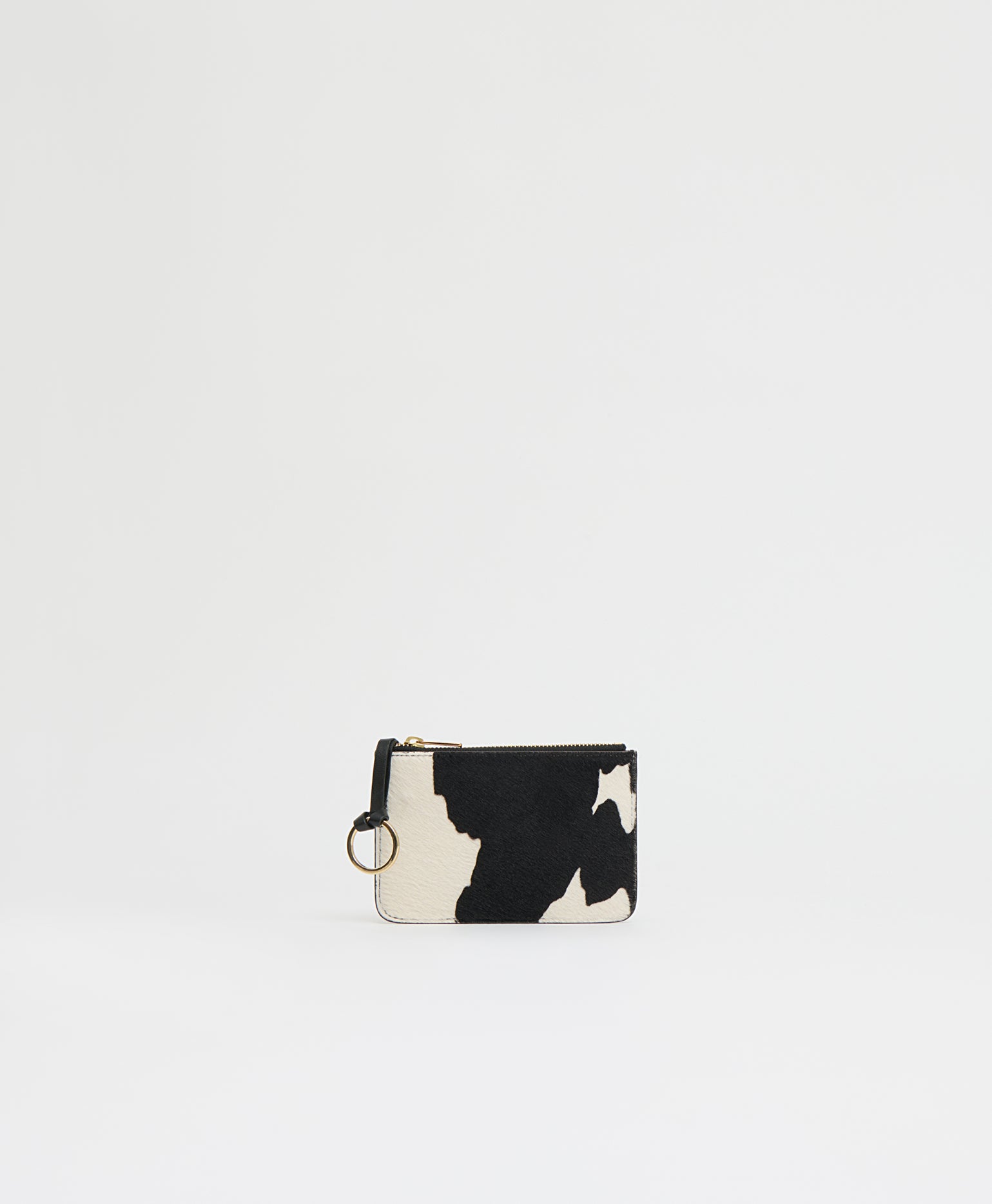 Mansurgavriel Keychain Zip Case - Printed Ponyhair