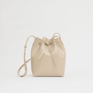 Mansurgavriel Mini Bucket Bag - Light Grey