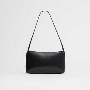 Mansurgavriel Gaia Shoulder Bag - Black/Flamma