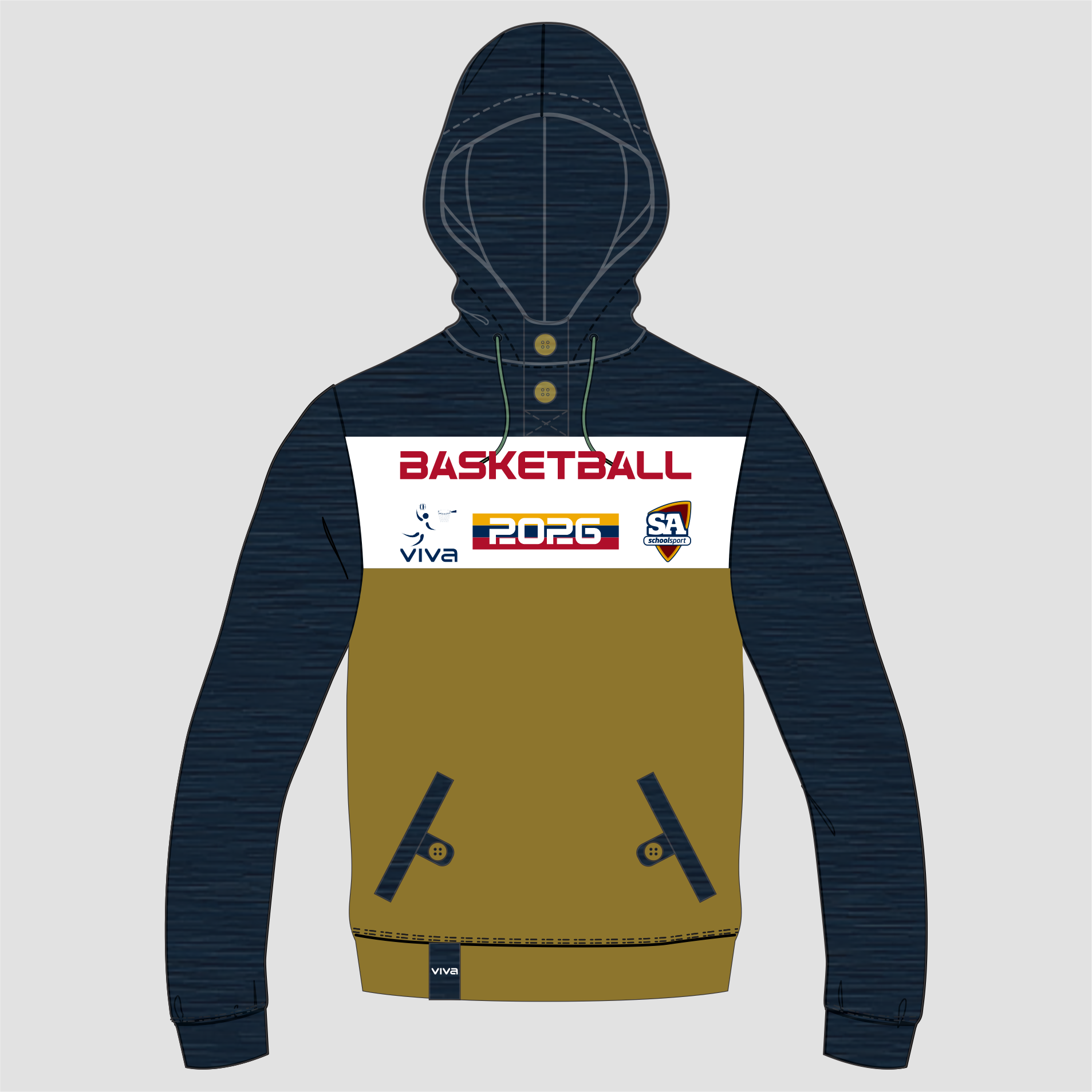 Viva10 SSSA BASKETBALL EVENT HODDIE BEIGE ADULTS