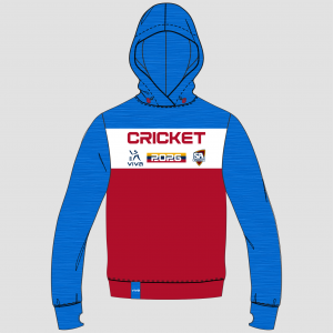 Viva10 SSSA CRICKET EVENT HOODIE SKY WH RED