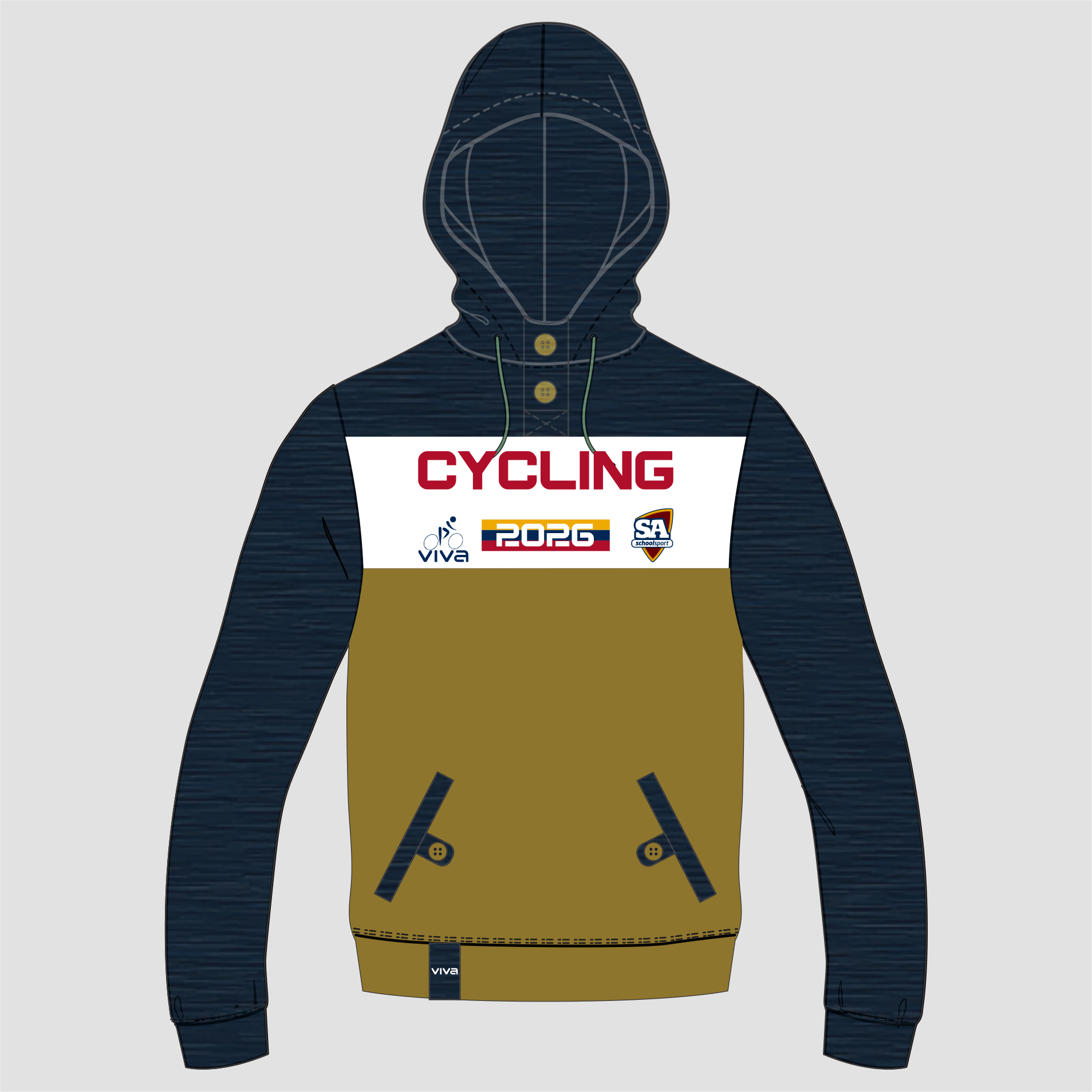 Viva10 SSSA CYCLING EVENT HOODIE BEIGE ADULT