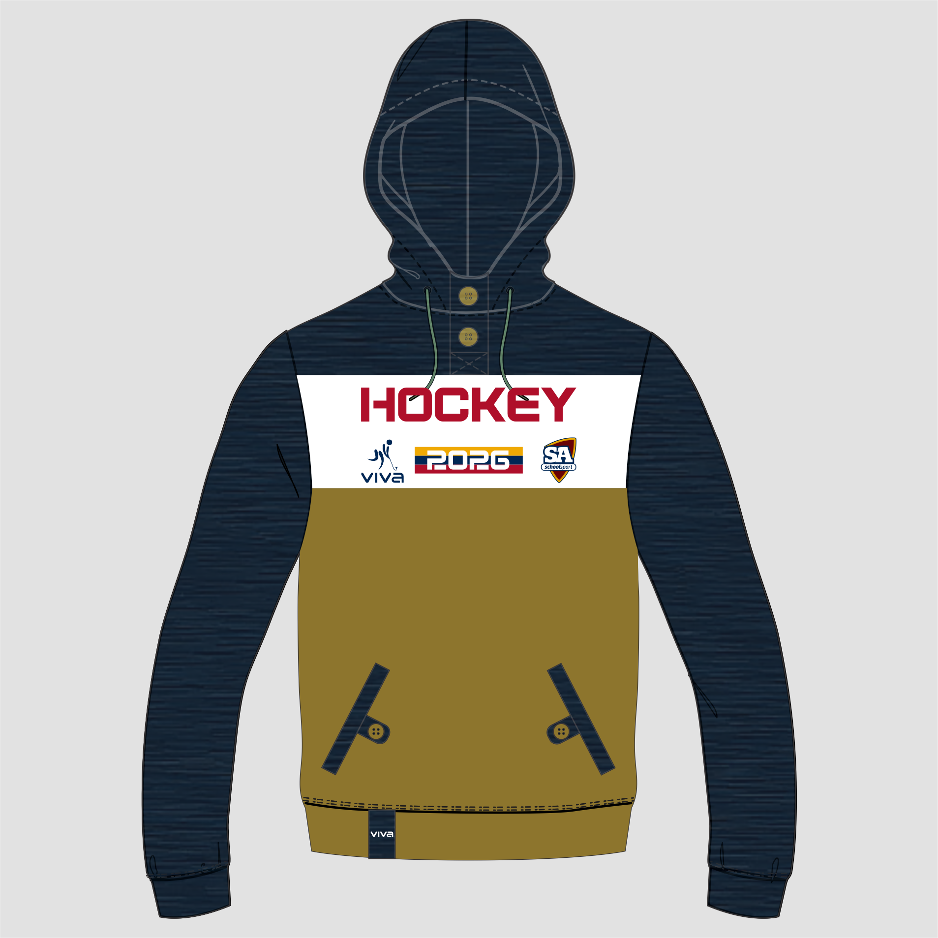 Viva10 SSSA HOCKEY EVENT HOODIE BEIGE ADULTS