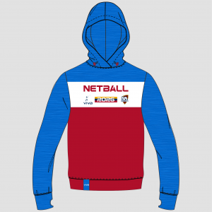 Viva10 SSSA NETBALL EVENT HOODIE SKY ROYAL WH
