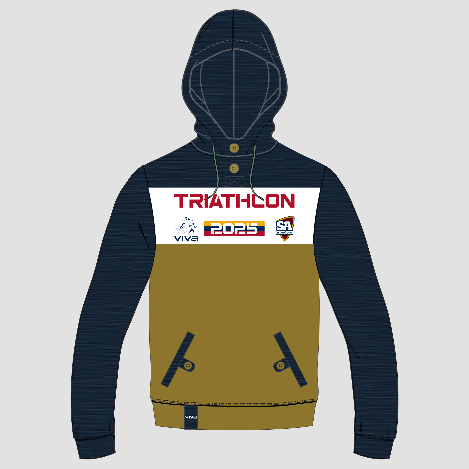 Viva10 SSSA TRIATHLON EVENT HOODIE BEIGE