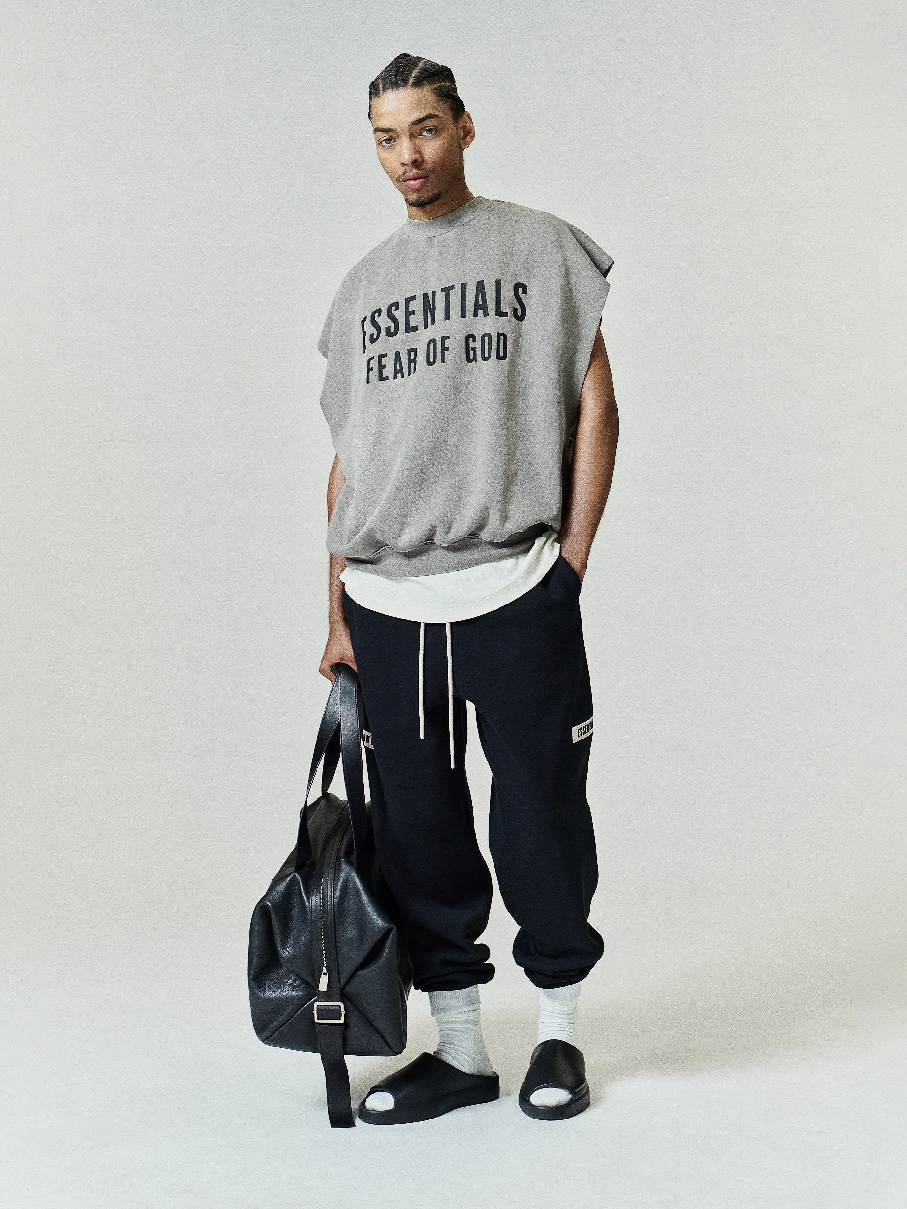 Fear of God Relaxed Fleece Cutoff Sweatshirt
