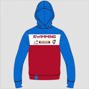 Viva10 SSSA SWIMMING EVENT HOODIE SKY RED WH