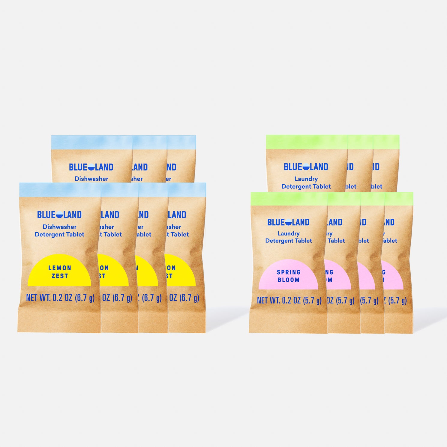 Blueland Dishwasher + Laundry Detergent Sample Pack (14 Tablets - 7 Each)