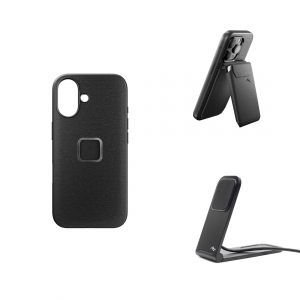 Peak Design SlimLink Case | iPhone 17 | Charcoal | Bundle 1