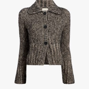Khaite Takeo Cardigan in Sepia and Black Multi