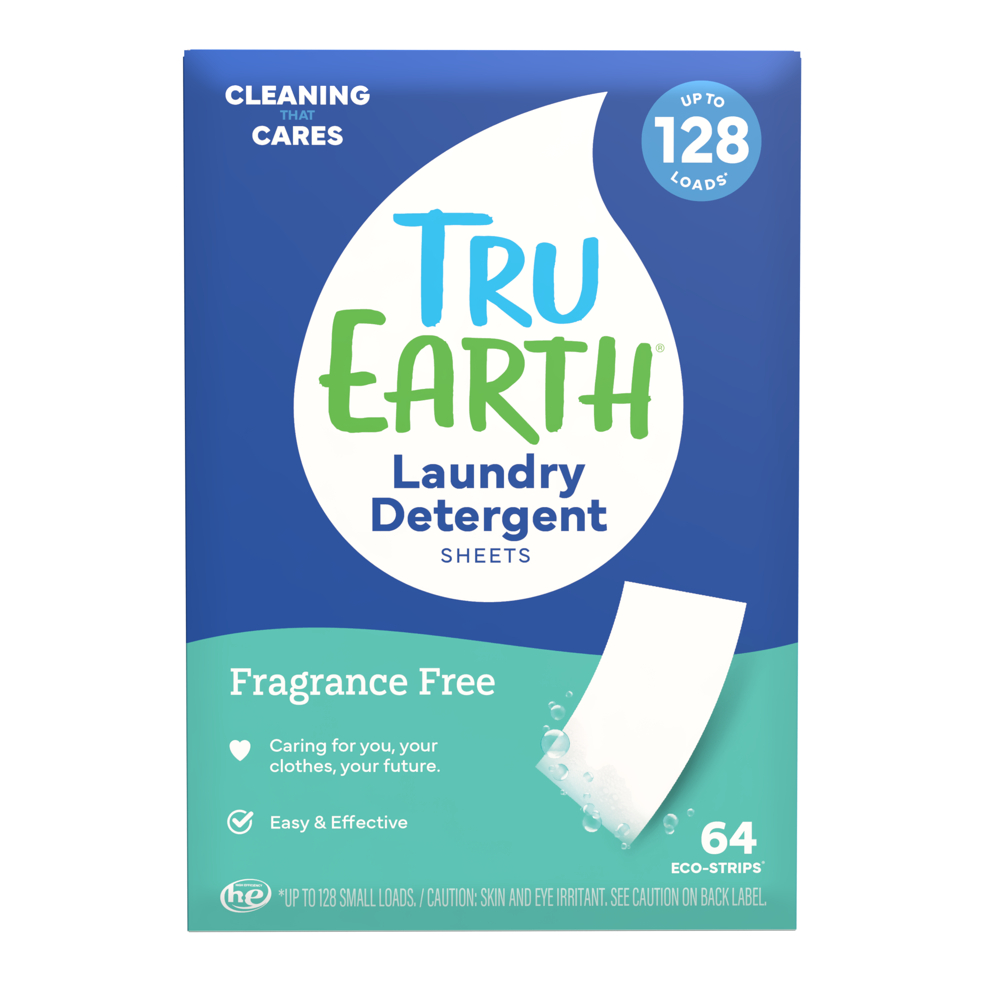 Tru Earth Laundry Detergent - Fragrance-Free / 64 Strips