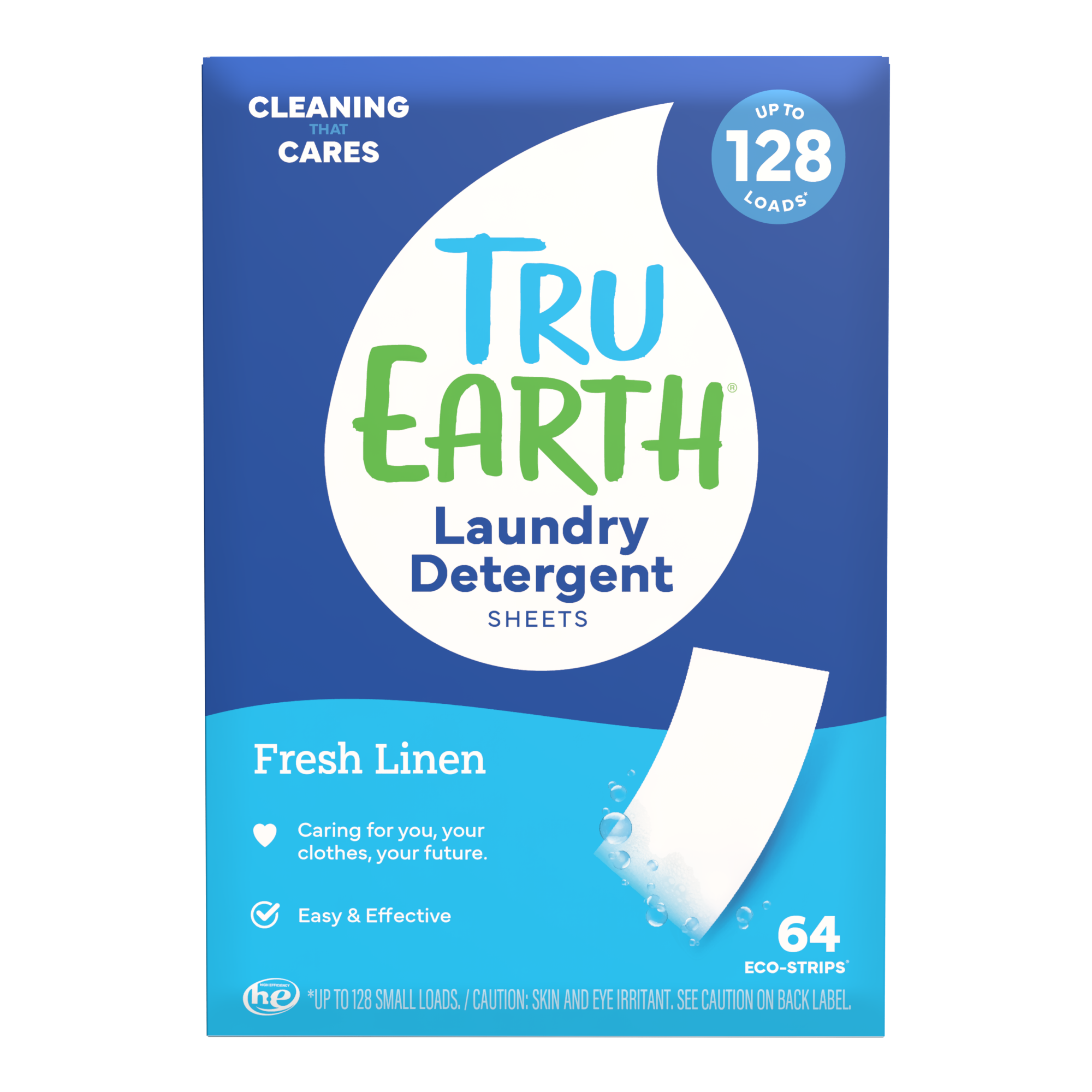 Tru Earth Laundry Detergent - Fresh Linen / 64 Strips