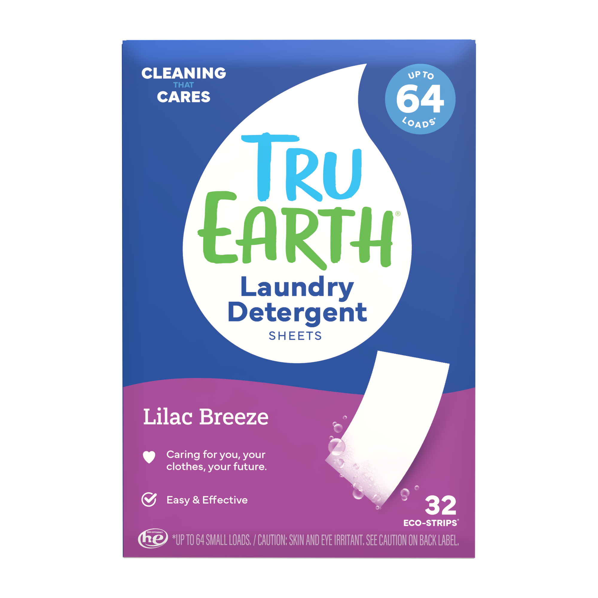 Tru Earth Laundry Detergent - Lilac Breeze / 32 Strips