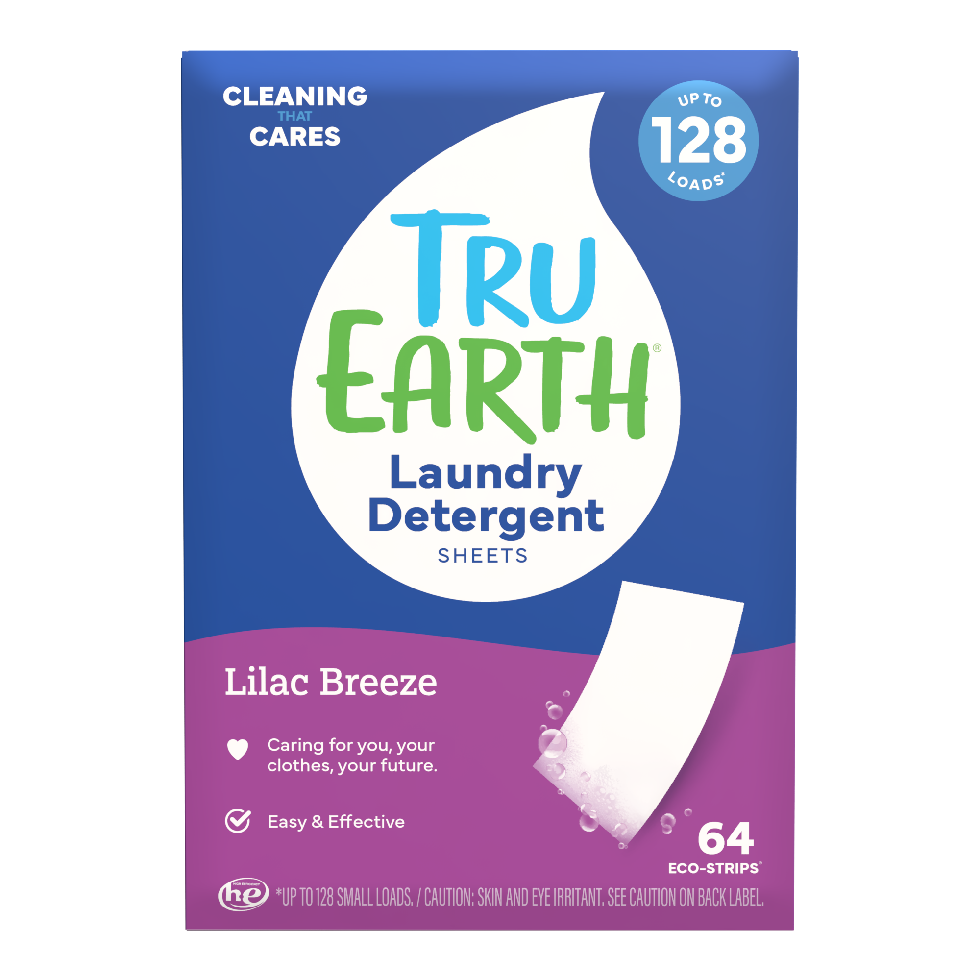 Tru Earth Laundry Detergent - Lilac Breeze / 64 Strips