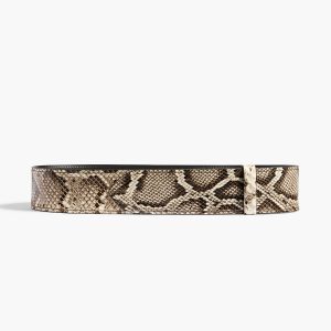 Khaite Theo Waist Belt in Natural Python