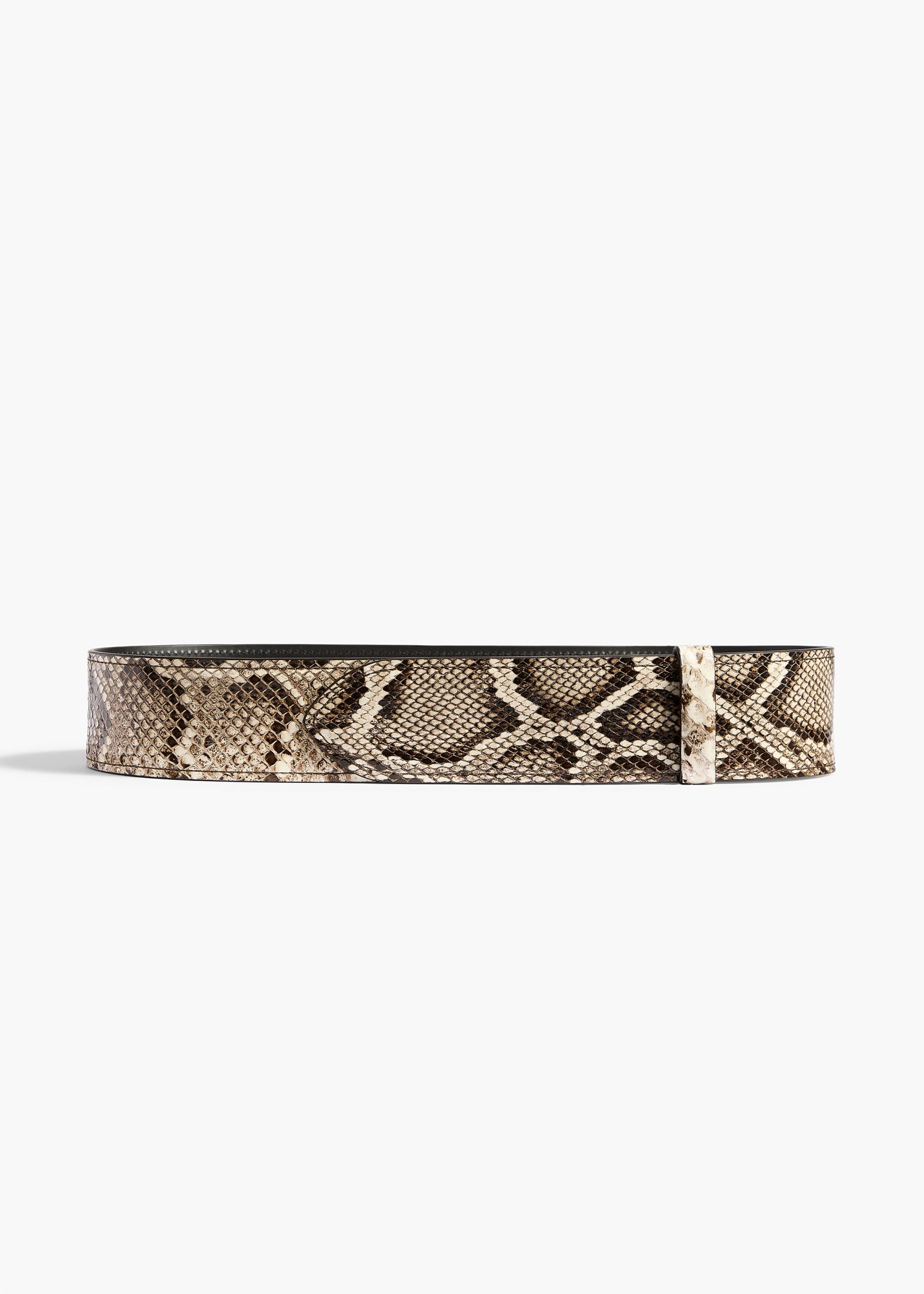 Khaite Theo Waist Belt in Natural Python