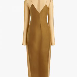 Khaite Toldo Dress in Bronze