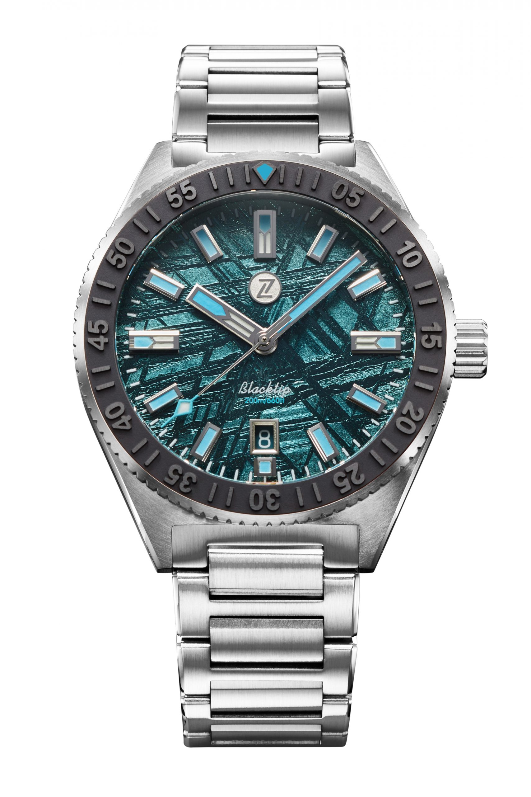Zelos Blacktip 41mm SS Teal Meteorite