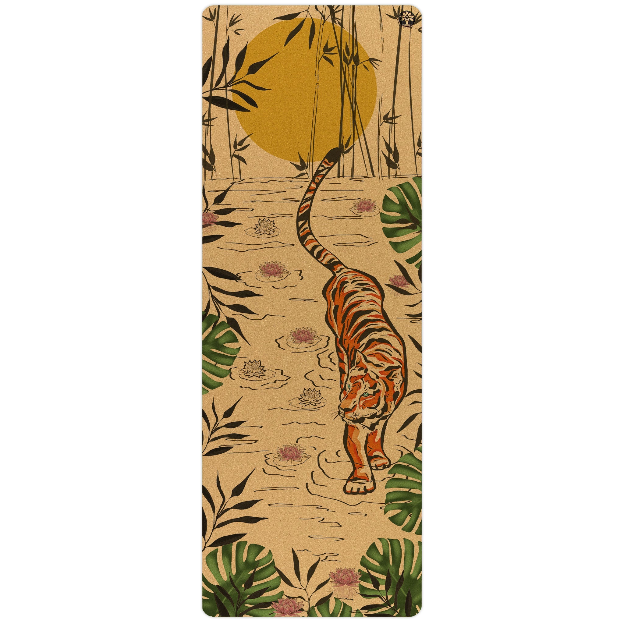 Grove Aura Cork Yoga Mat - Tiger Lotus