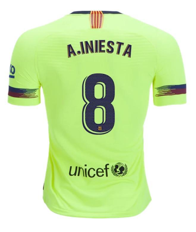 Soccer Jersey Club Barcelona Iniesta Away Jersey 2018/19