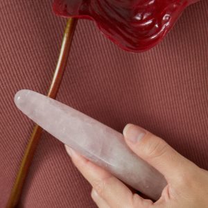 Dame Slim Rose Quartz Crystal Dildo