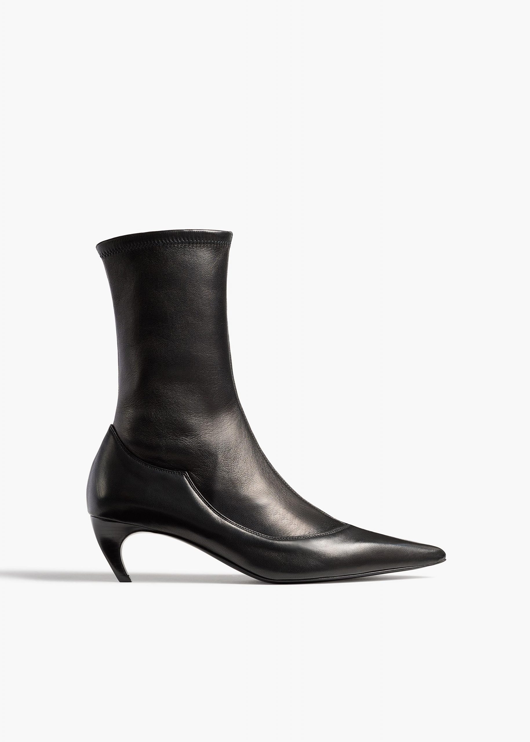 Khaite Valerie Mid-Calf Boot in Black