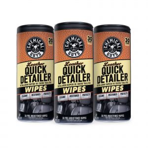 Chemical Guys Leather Quick Detailer Wipes 3-Pack Kit