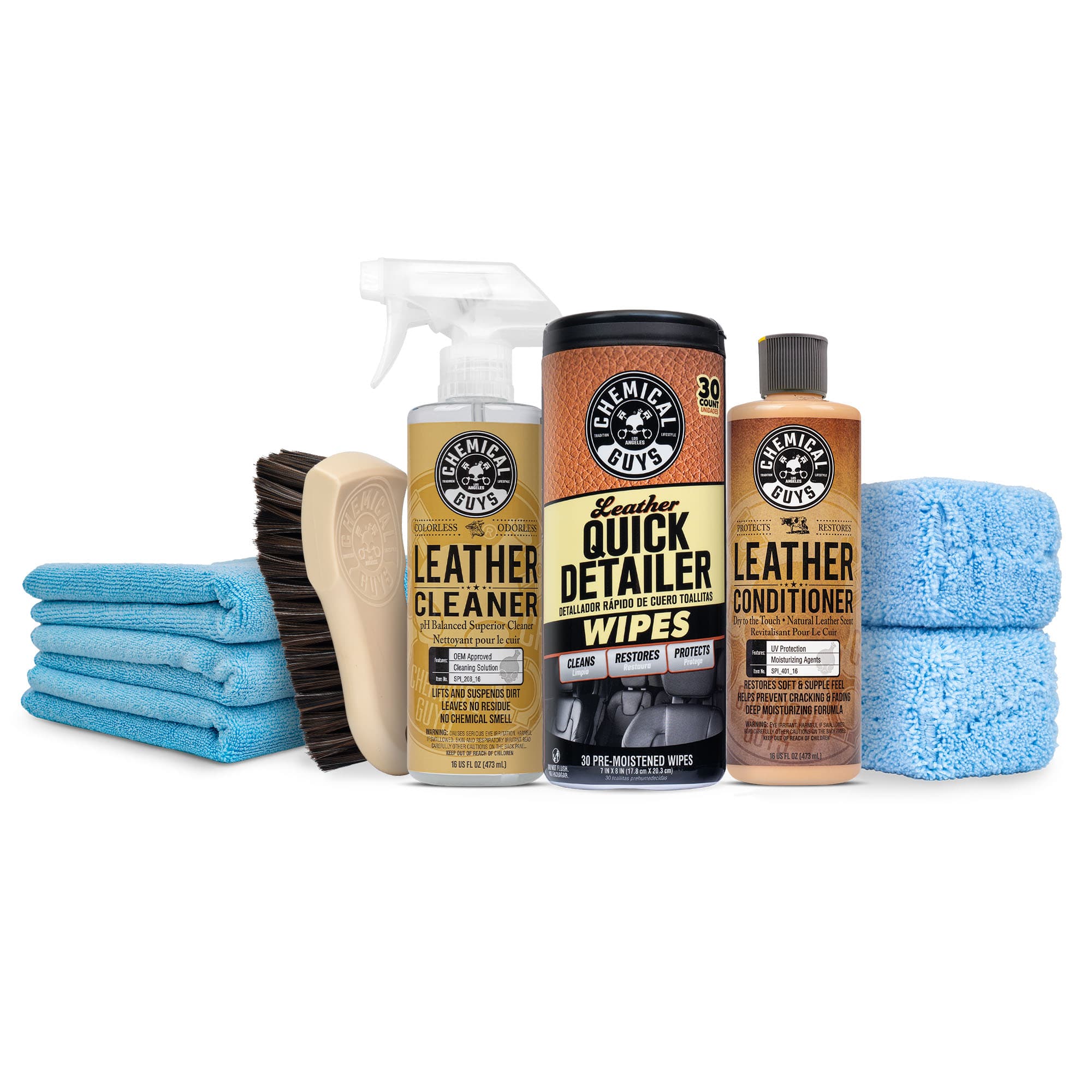 Chemical Guys Complete Leather Clean, Condition, & Maintain Kit