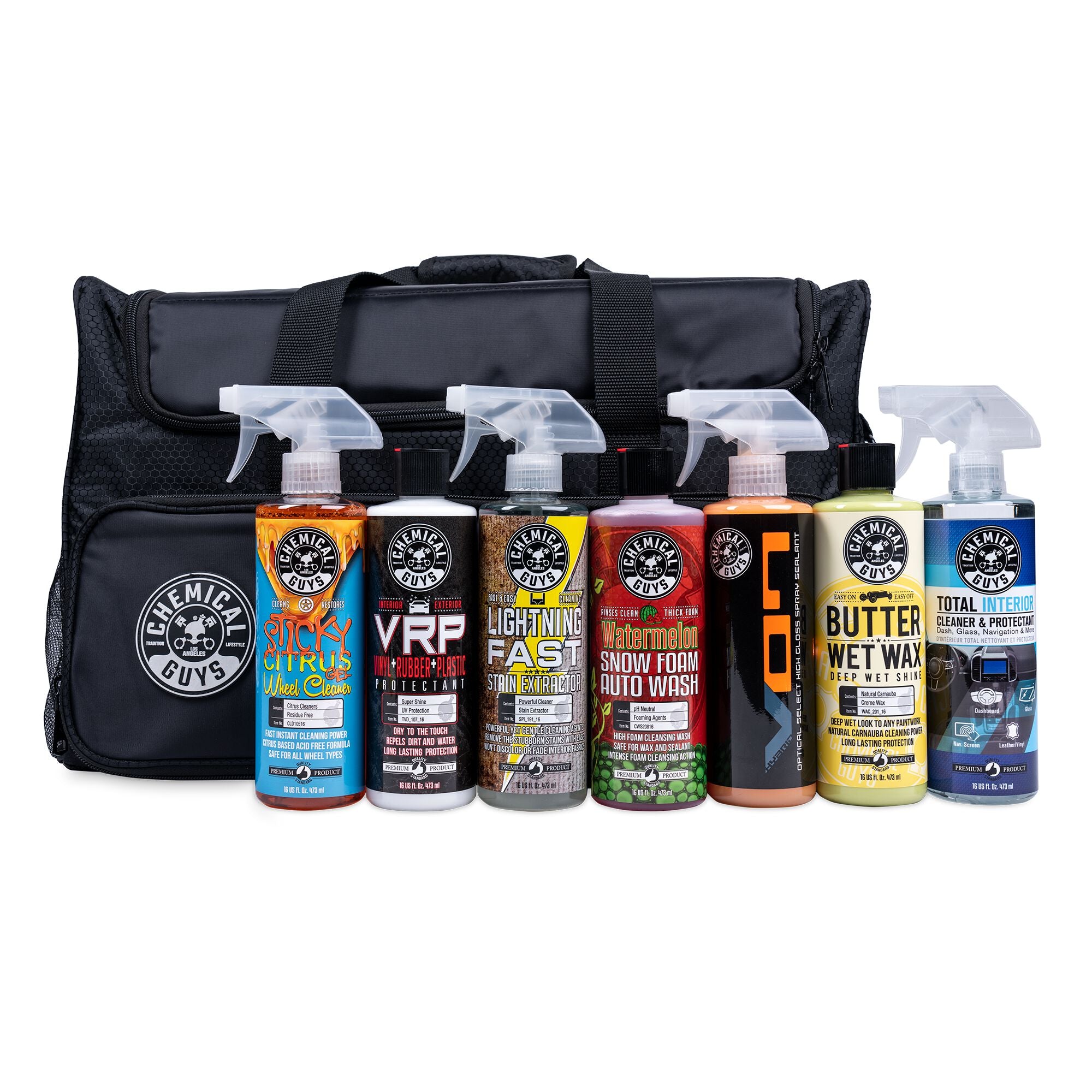 Chemical Guys All in One Detailing Kit w/Fabric Cleaner & Arsenal Organizer Bag