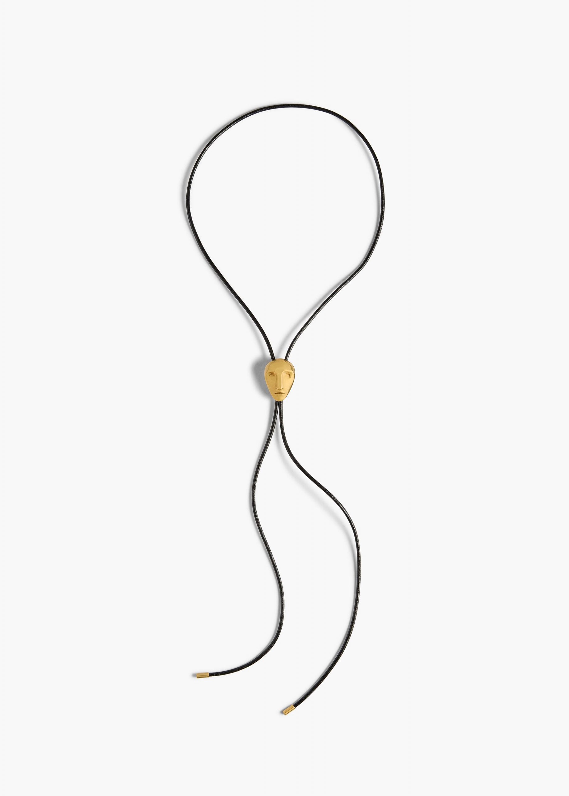 Khaite Visage Bolo Tie in Antique Gold