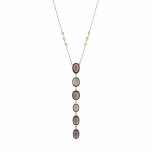 Jacquie Aiche 6 Oval Tourmaline Drop Necklace