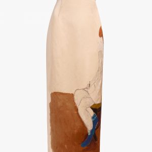 Khaite Winton Skirt in Lady Print