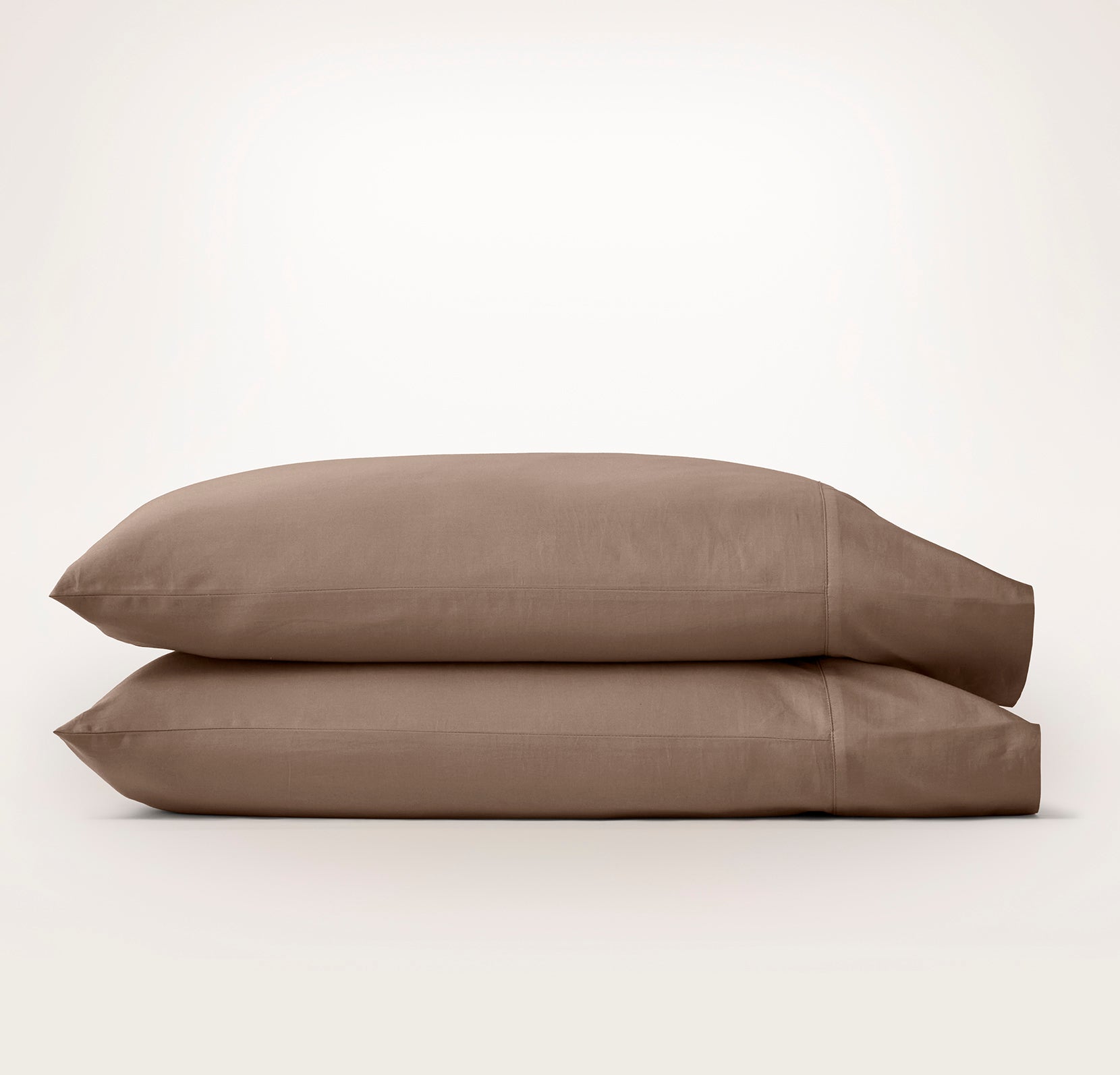 Bollandbranch Percale Hemmed Pillowcase Set - Walnut