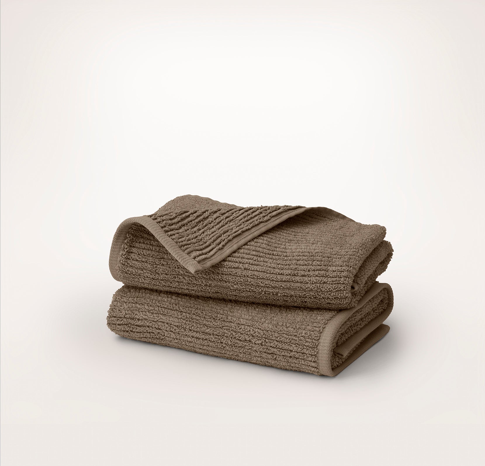 Bollandbranch Turkish Ribbed Hand Towels (Pair) - Walnut