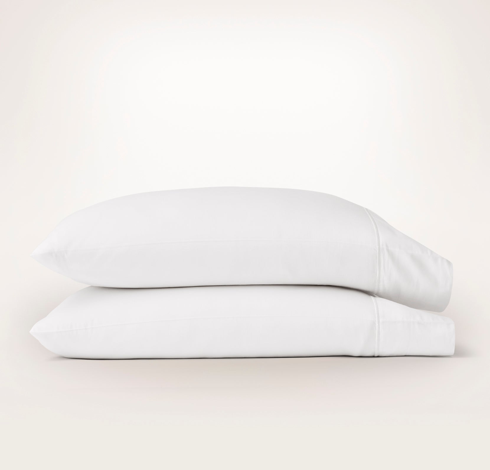 Bollandbranch Percale Embellished Pillowcase Set - White/White Embroidered
