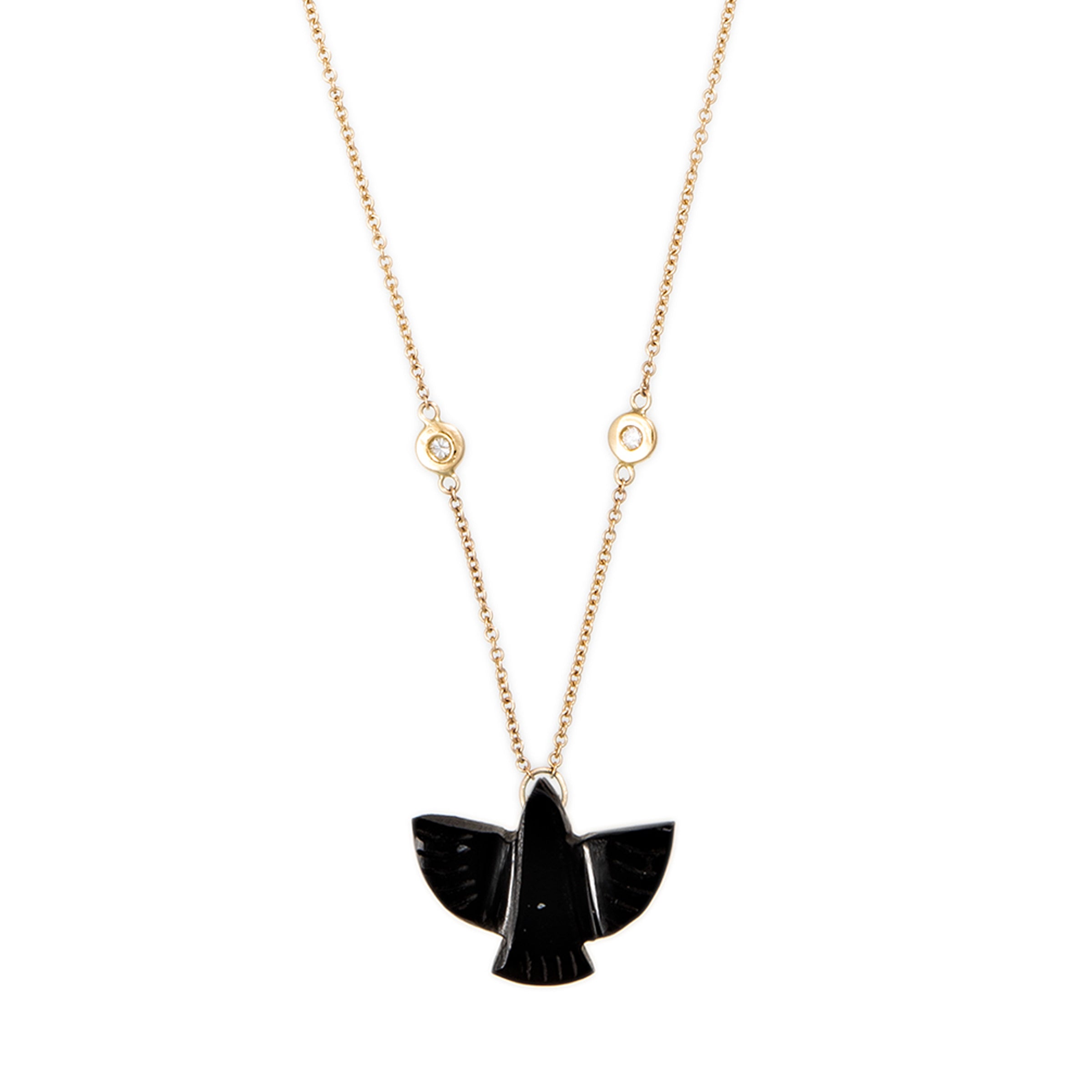 Jacquie Aiche Baby Onyx Thunderbird Necklace
