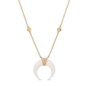 Jacquie Aiche Mini Bone Double Horn Necklace