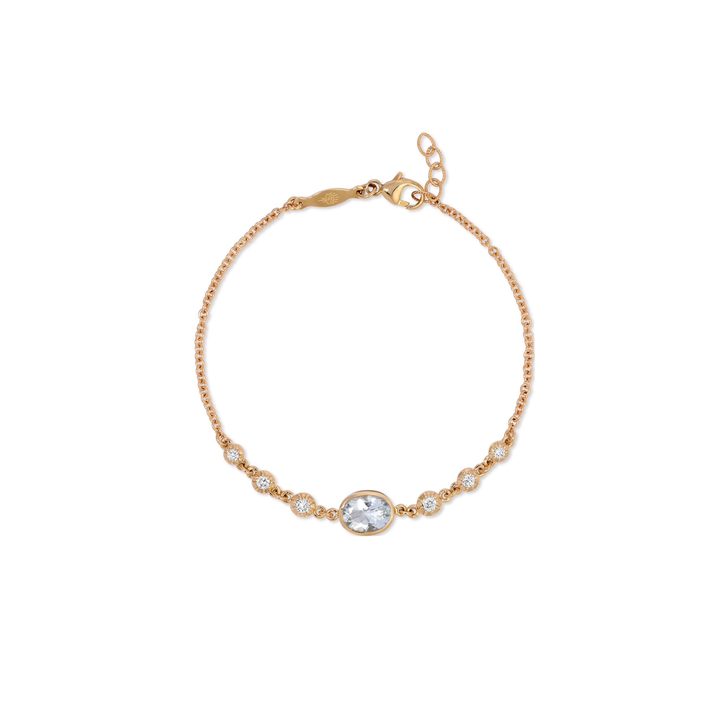 Jacquie Aiche Oval Gemstone Sophia Diamond Bracelet