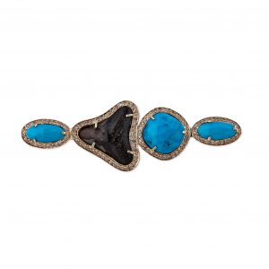 Jacquie Aiche 3 Turquoise Shark Tooth Knuckle Ring