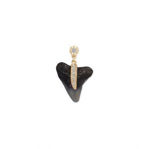 Jacquie Aiche Sophia Diamond + Pave Drip Shark Tooth Drop Stud