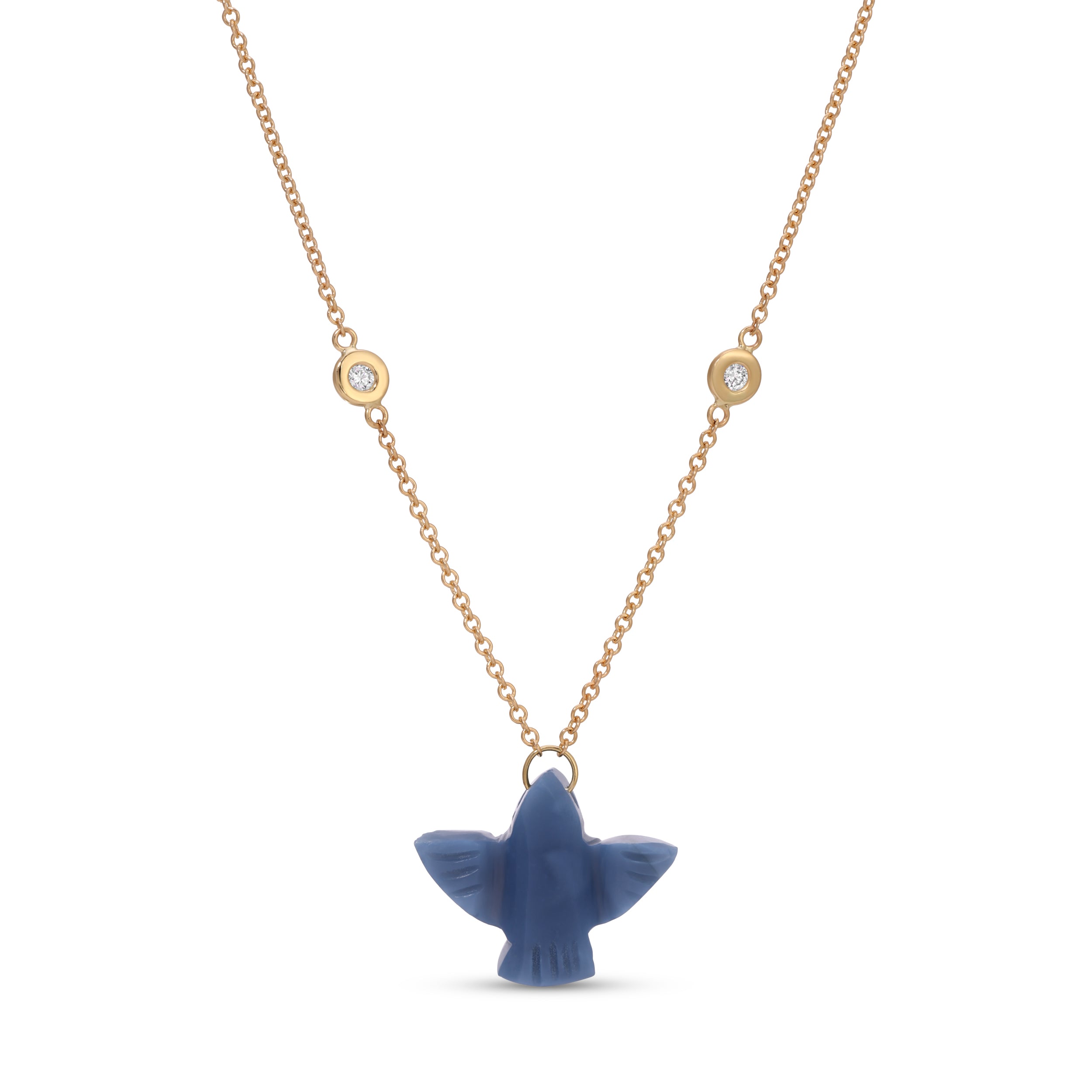 Jacquie Aiche Baby Blue Opal Thunderbird Necklace