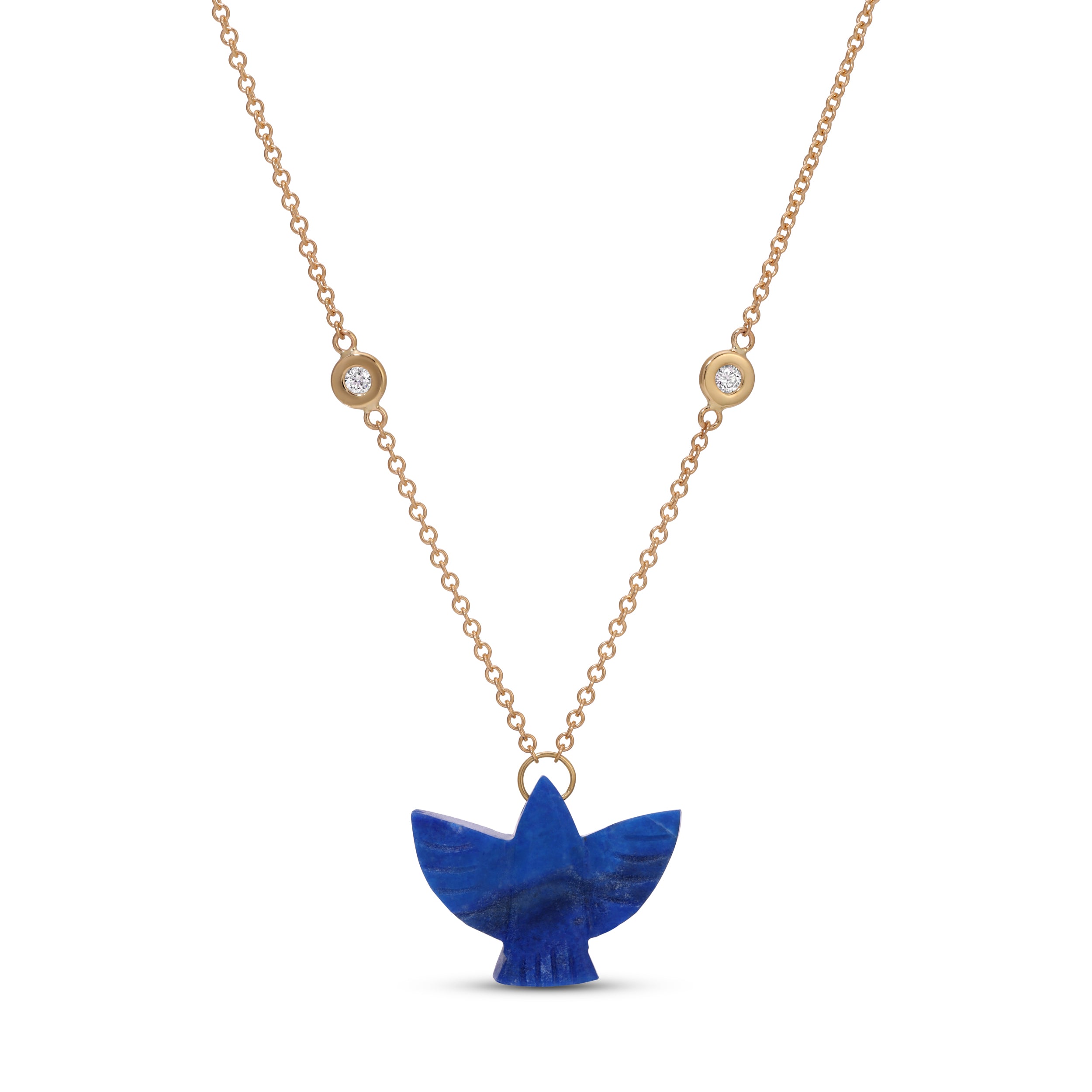 Jacquie Aiche Baby Lapis Thunderbird Necklace