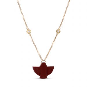 Jacquie Aiche Baby Red Jasper Thunderbird Necklace
