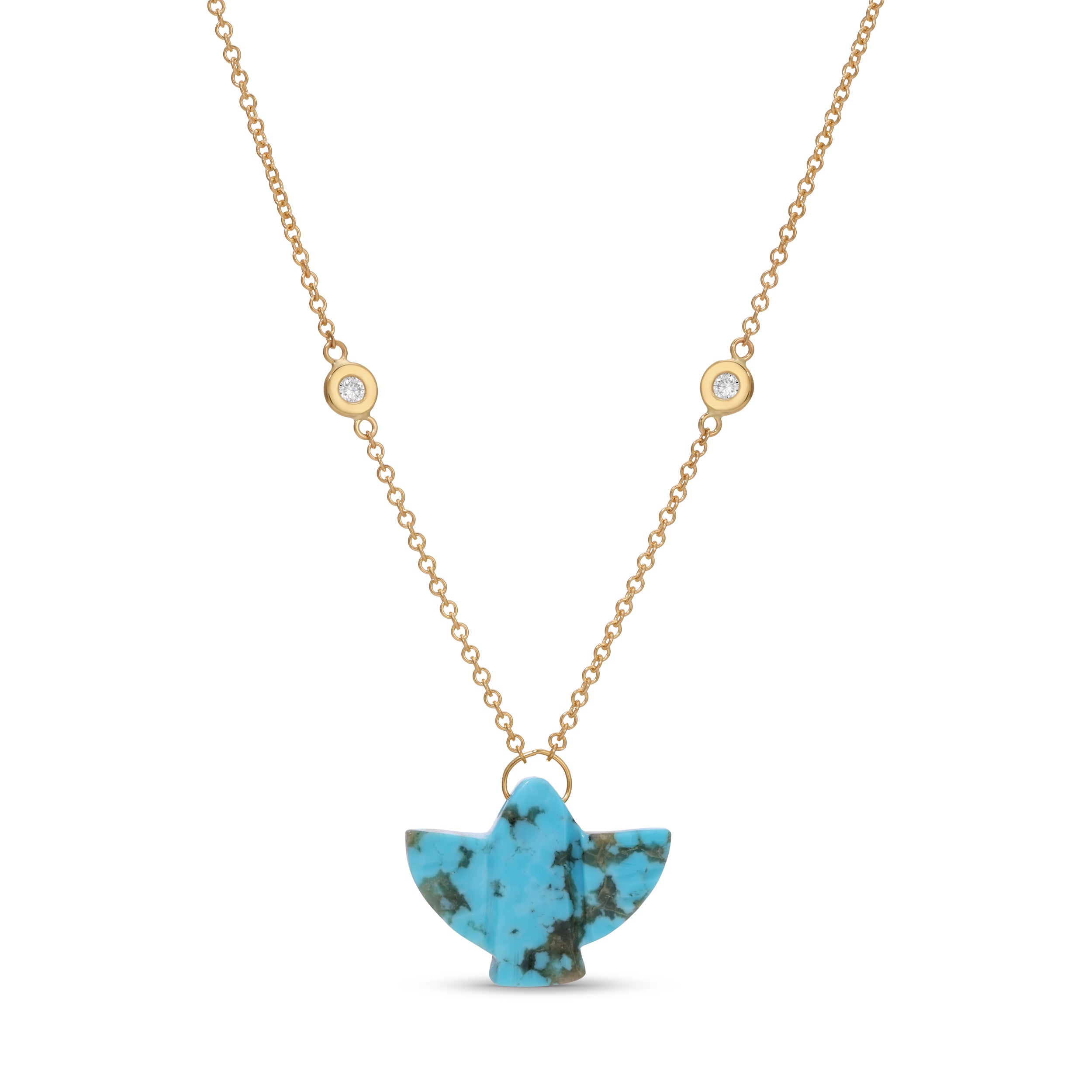 Jacquie Aiche Baby Turquoise Thunderbird Necklace