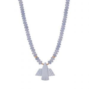 Jacquie Aiche Blue Opal Thunderbird Beaded Necklace
