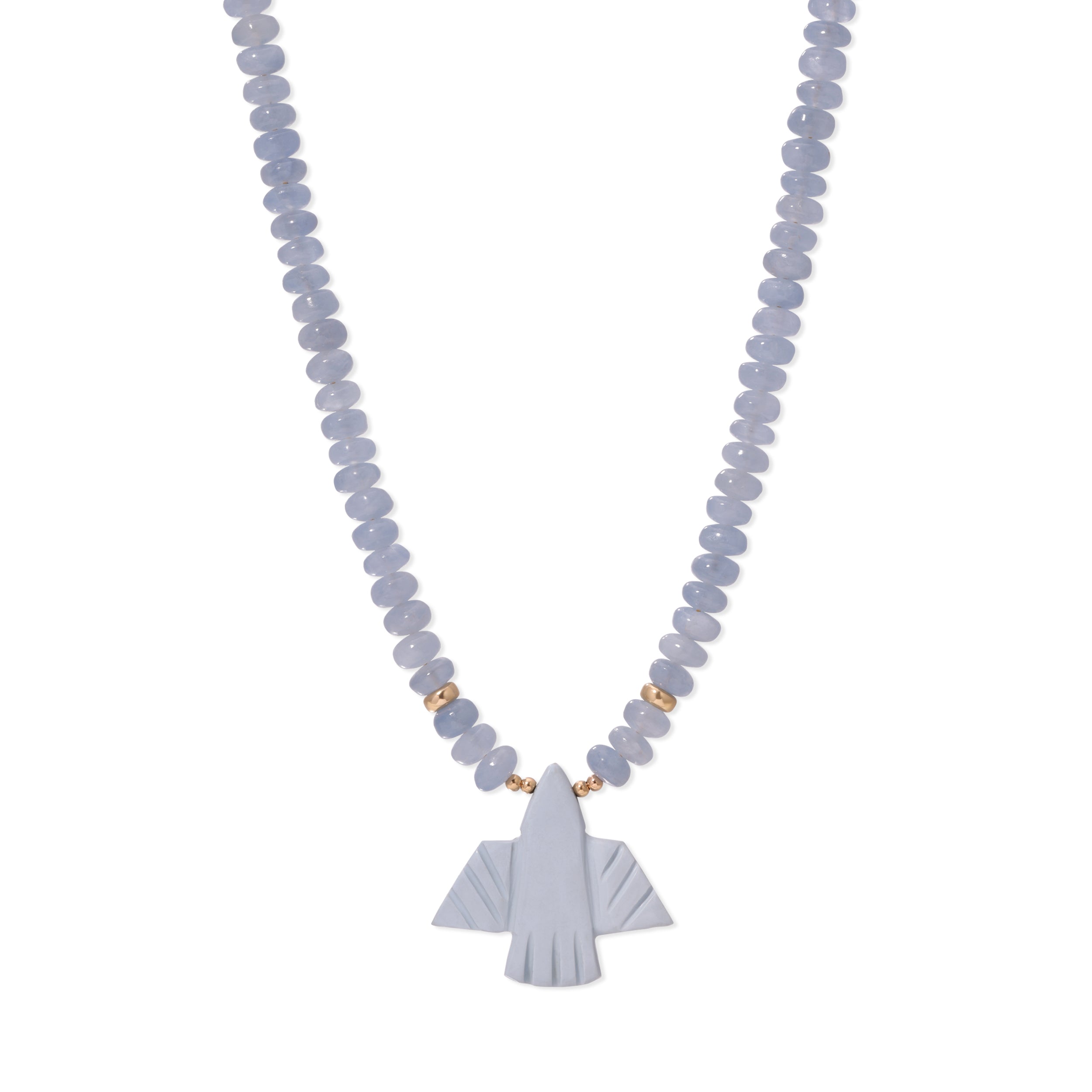 Jacquie Aiche Blue Opal Thunderbird Beaded Necklace