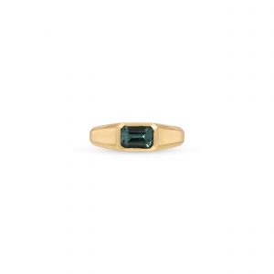 Jacquie Aiche Green Tourmaline Baguette Deco Ring