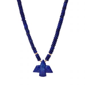 Jacquie Aiche Lapis Thunderbird Beaded Necklace